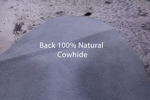 Black Salt & Pepper Natural Cowhide Rug - X-Large 7' 7