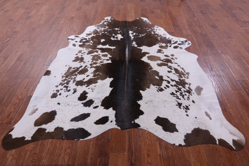 Brown Salt & Pepper Natural Cowhide Rug - X-Large 7' 7