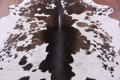 Brown Salt & Pepper Natural Cowhide Rug - X-Large 7' 7