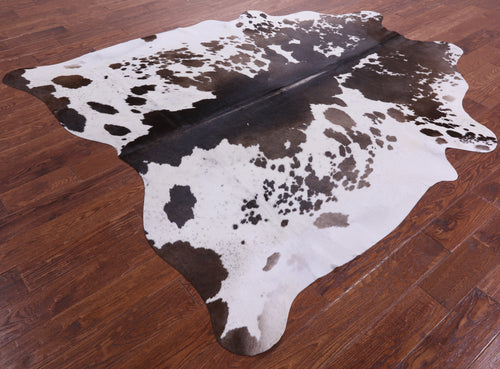 Brown Salt & Pepper Natural Cowhide Rug - X-Large 7' 7