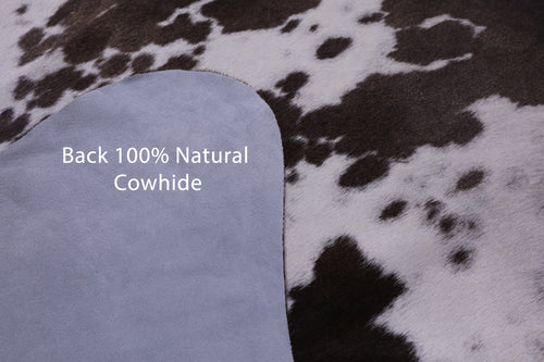 Brown Salt & Pepper Natural Cowhide Rug - X-Large 7' 7