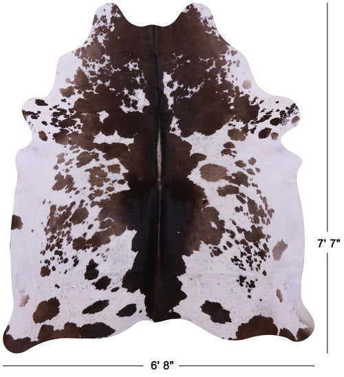 Brown Salt & Pepper Natural Cowhide Rug - X-Large 7' 7