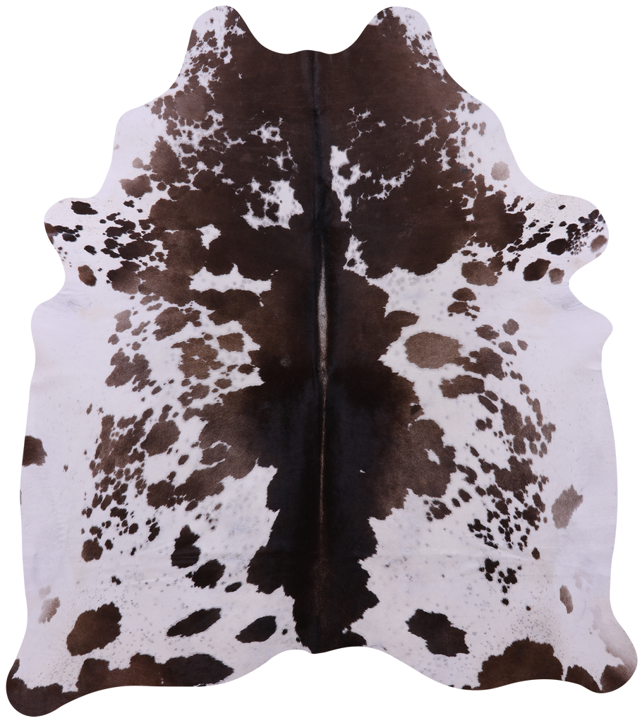 Brown Salt & Pepper Natural Cowhide Rug - X-Large 7' 7"H x 6' 8"W