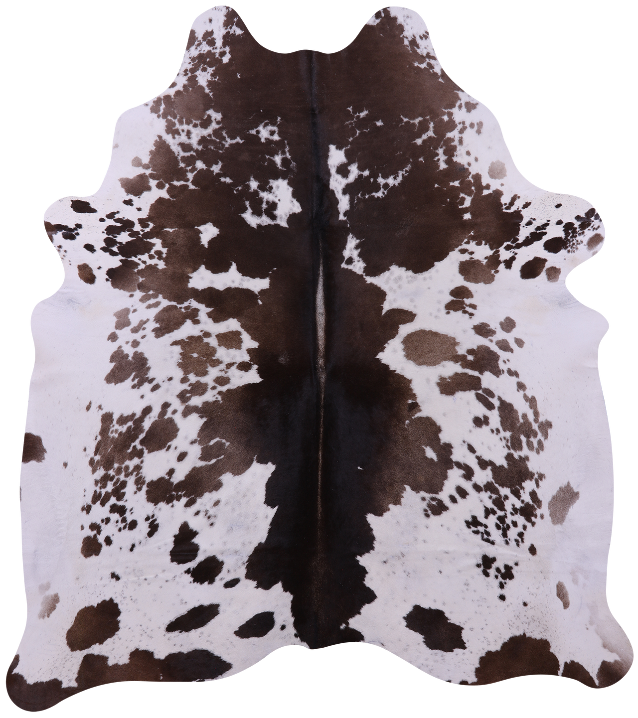 Brown Salt & Pepper Natural Cowhide Rug - X-Large 7' 7"H x 6' 8"W