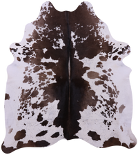 Thumbnail for Brown Salt & Pepper Natural Cowhide Rug - X-Large 7' 7