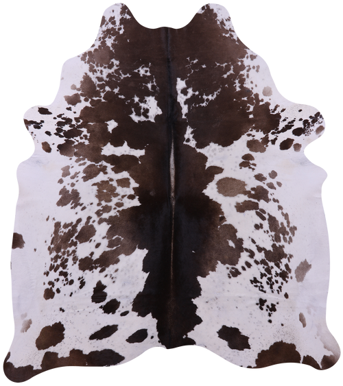 Brown Salt & Pepper Natural Cowhide Rug - X-Large 7' 7