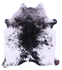 Thumbnail for Black Salt & Pepper Natural Cowhide Rug - Large 6' 9