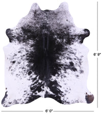 Thumbnail for Black Salt & Pepper Natural Cowhide Rug - Large 6' 9