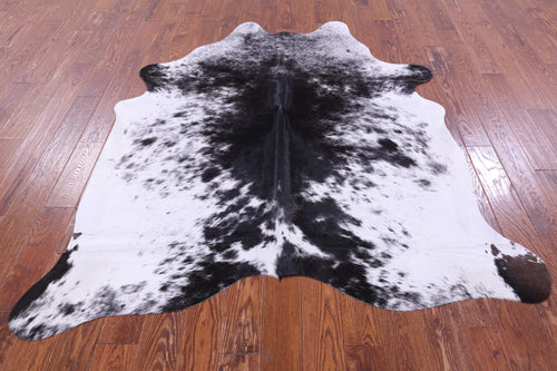 Black Salt & Pepper Natural Cowhide Rug - Large 6' 9