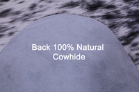 Thumbnail for Black Salt & Pepper Natural Cowhide Rug - Large 6' 9