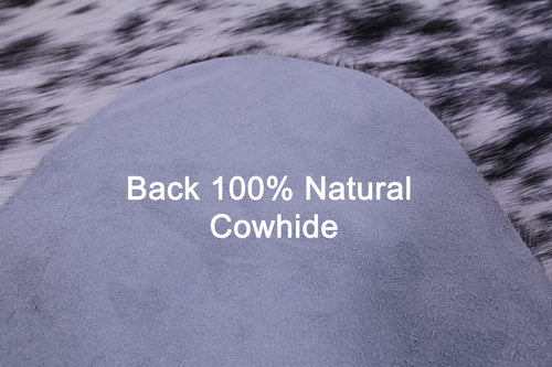 Black Salt & Pepper Natural Cowhide Rug - Large 6' 9