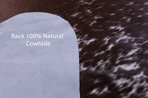 Brown Salt & Pepper Natural Cowhide Rug - XX-Large 7' 9