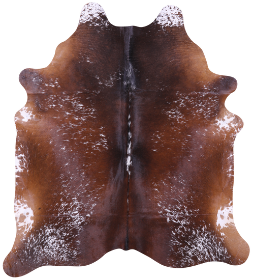 Brown Salt & Pepper Natural Cowhide Rug - XX-Large 7' 9