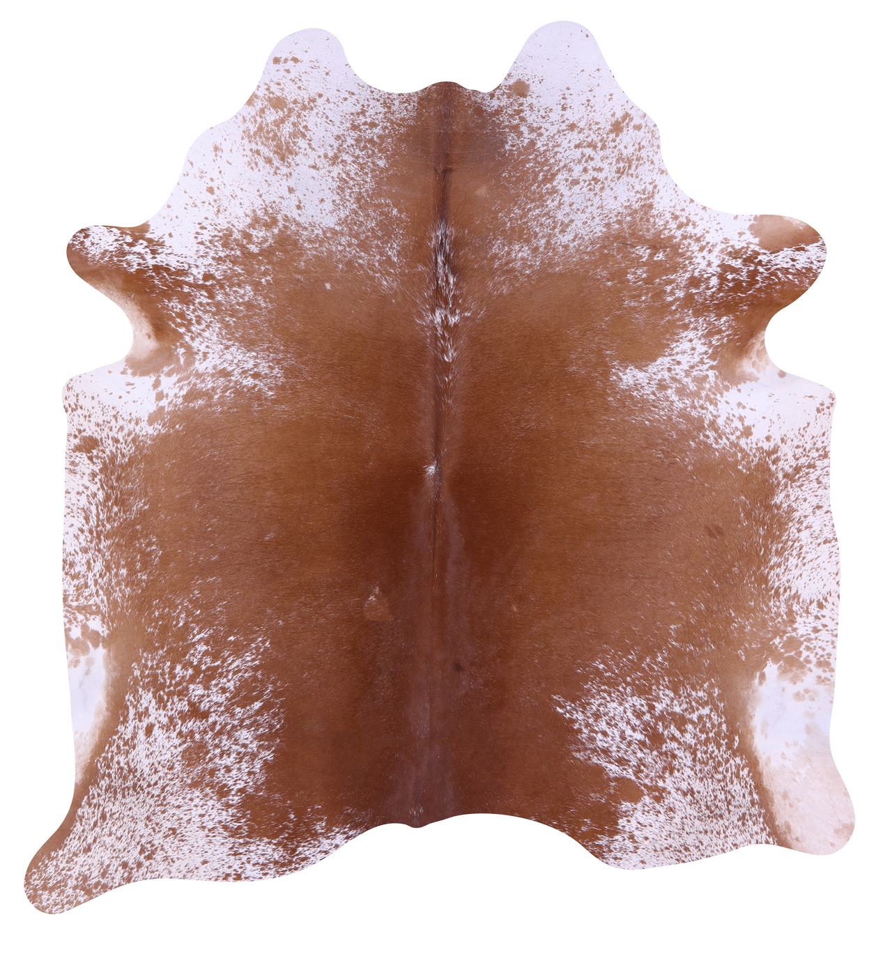 Brown Salt & Pepper Natural Cowhide Rug - Large 6' 10"H x 6' 5"W