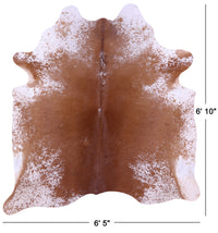 Thumbnail for Brown Salt & Pepper Natural Cowhide Rug - Large 6' 10