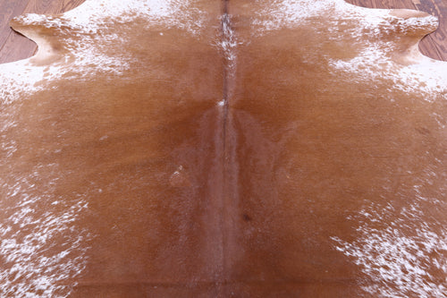 Brown Salt & Pepper Natural Cowhide Rug - Large 6' 10