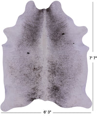 Thumbnail for Brown Salt & Pepper Natural Cowhide Rug - X-Large 7' 7