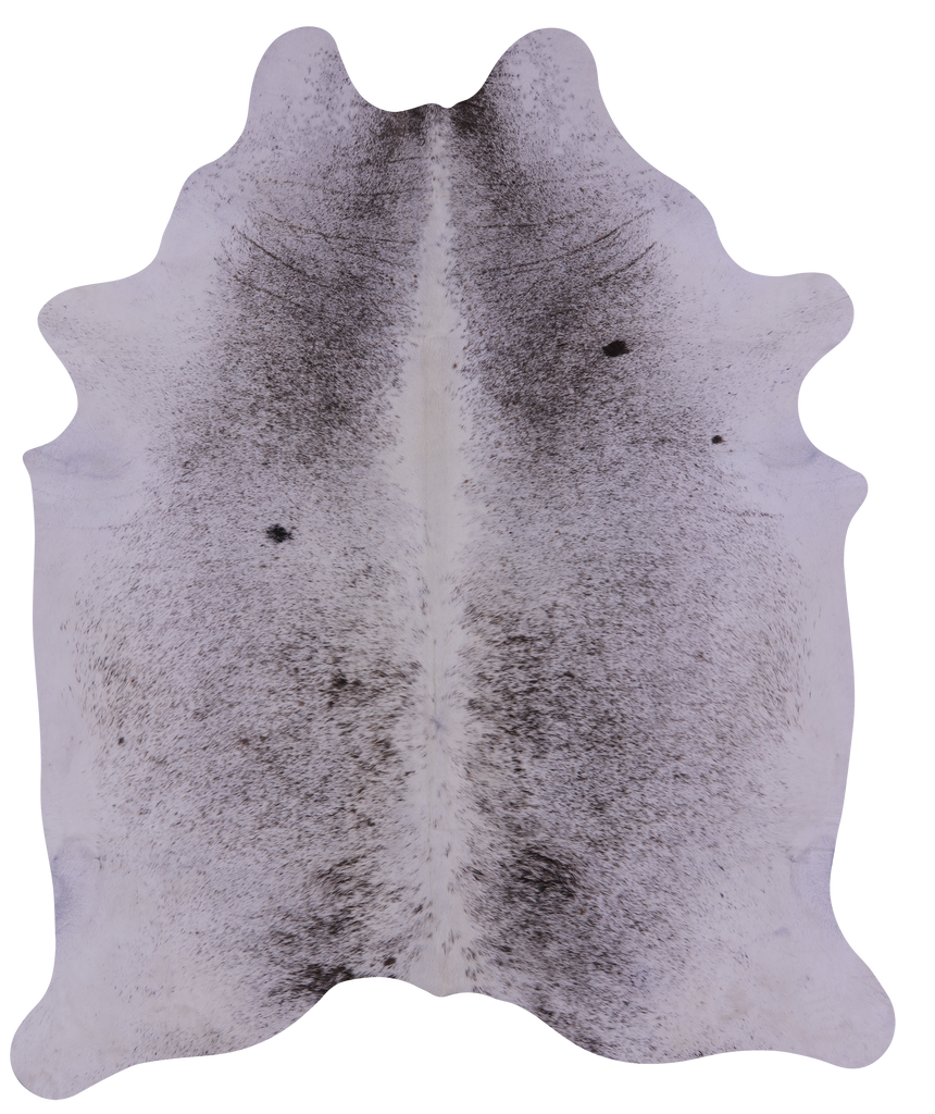 Brown Salt & Pepper Natural Cowhide Rug - X-Large 7' 7"H x 6' 3"W