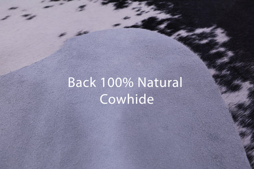Black Salt & Pepper Natural Cowhide Rug - X-Large 7' 4