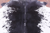 Thumbnail for Black Salt & Pepper Natural Cowhide Rug - X-Large 7' 4