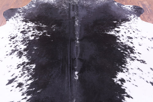 Black Salt & Pepper Natural Cowhide Rug - X-Large 7' 4