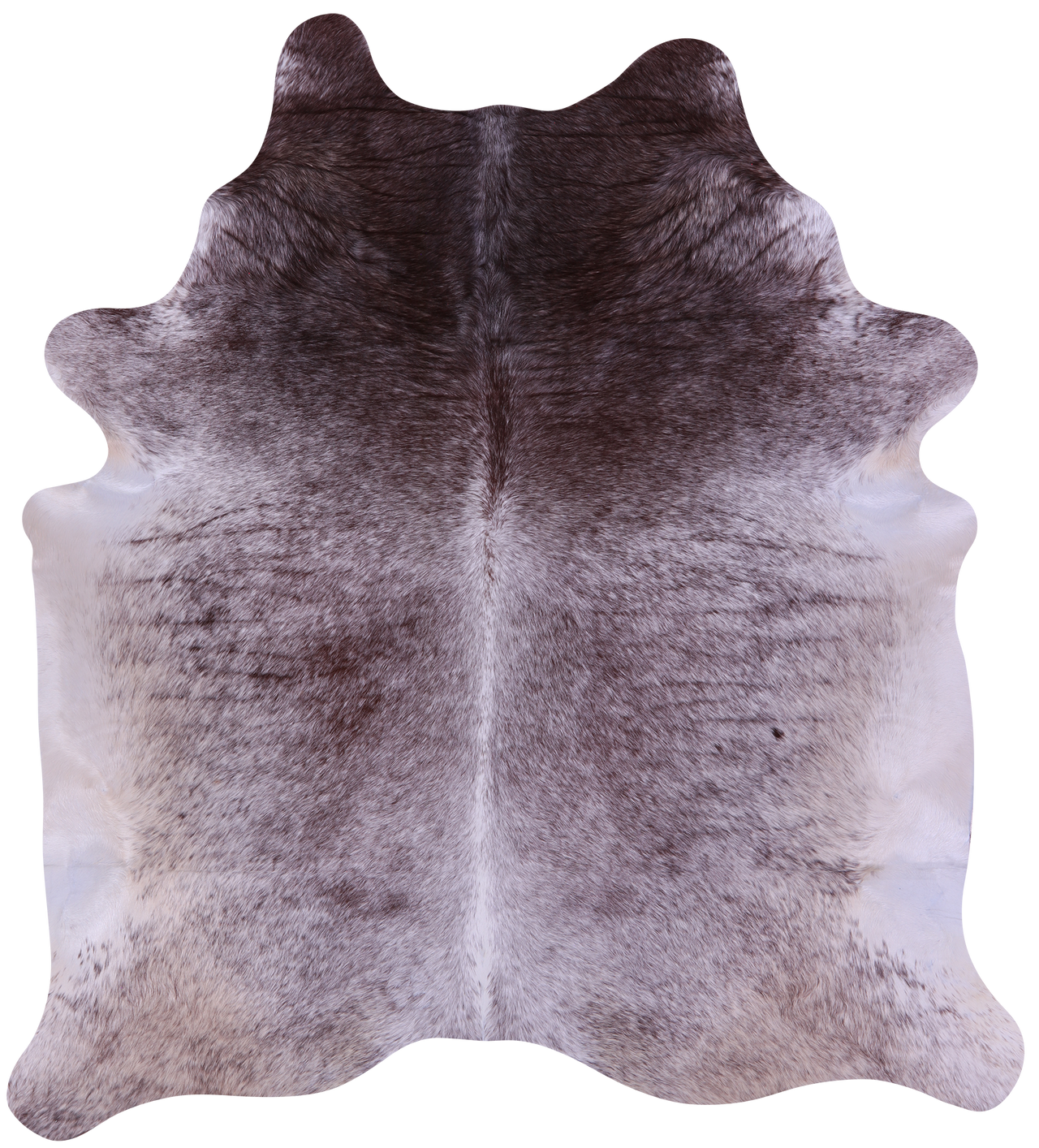 Brown Salt & Pepper Natural Cowhide Rug - X-Large 7' 7"H x 6' 10"W