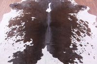 Thumbnail for Brown Salt & Pepper Natural Cowhide Rug - X-Large 7' 6