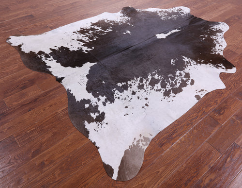 Brown Salt & Pepper Natural Cowhide Rug - X-Large 7' 6