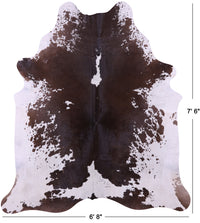 Thumbnail for Brown Salt & Pepper Natural Cowhide Rug - X-Large 7' 6