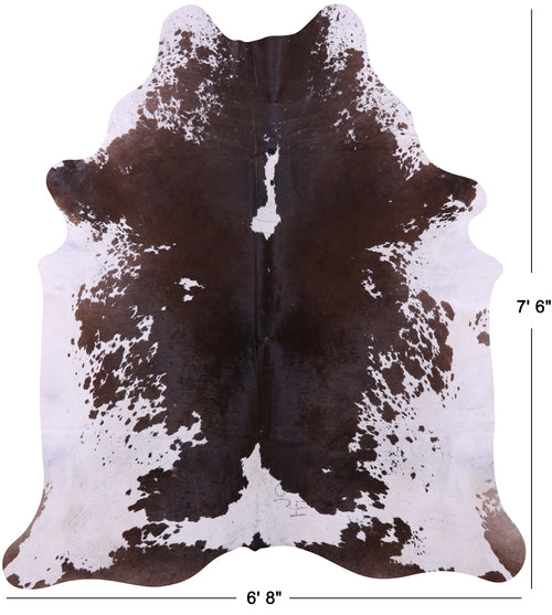 Brown Salt & Pepper Natural Cowhide Rug - X-Large 7' 6