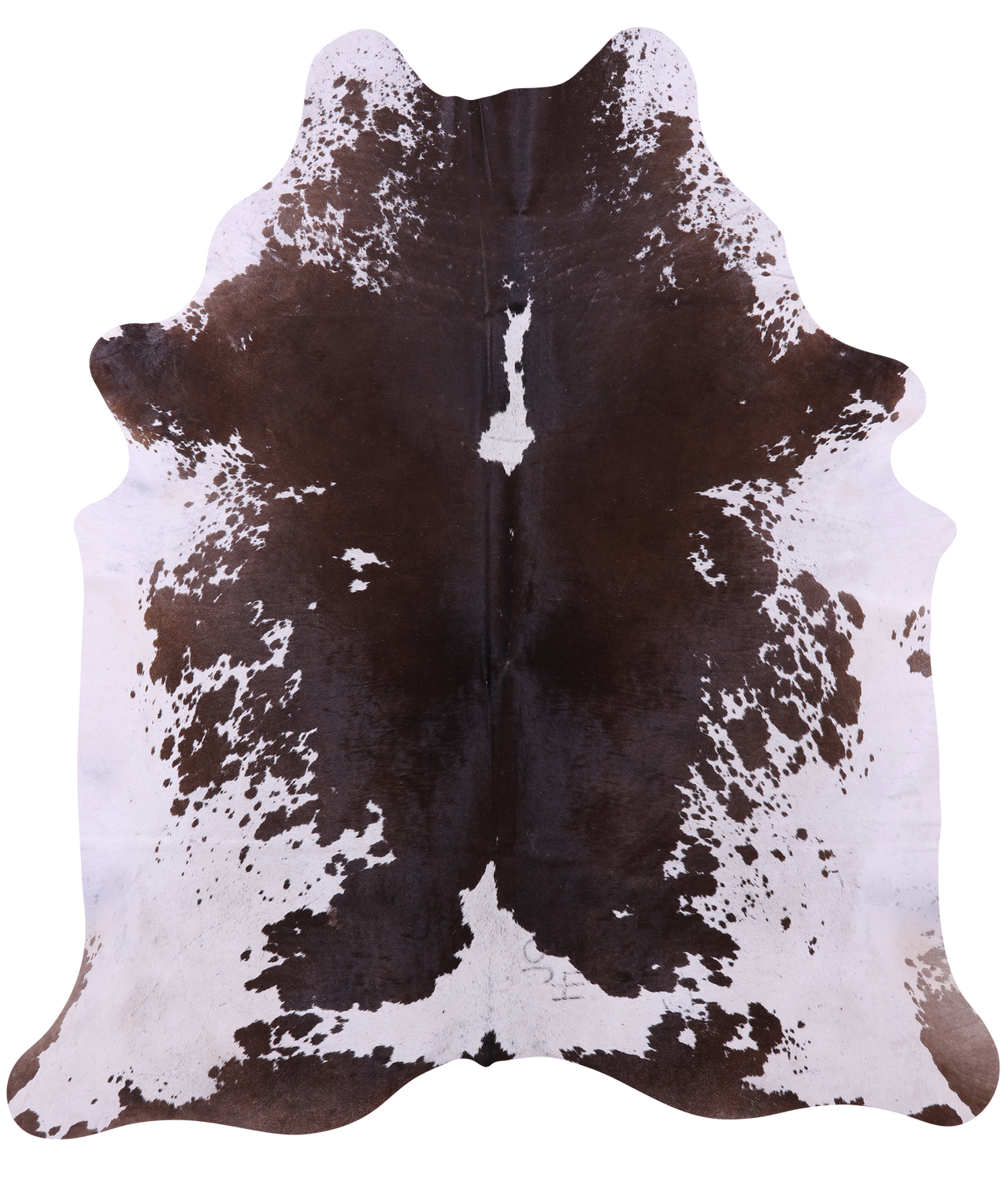 Brown Salt & Pepper Natural Cowhide Rug - X-Large 7' 6"H x 6' 8"W