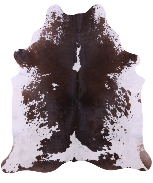 Brown Salt & Pepper Natural Cowhide Rug - X-Large 7' 6