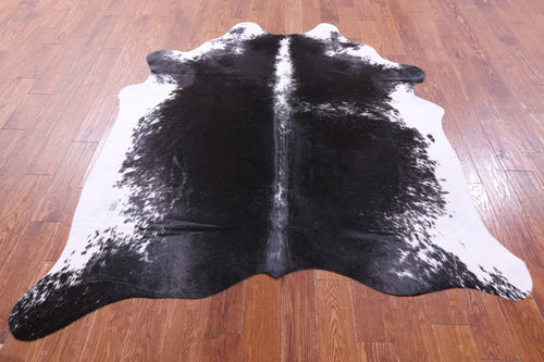 Black Salt & Pepper Natural Cowhide Rug - X-Large 7' 0