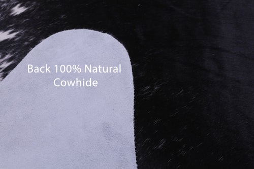 Black Salt & Pepper Natural Cowhide Rug - X-Large 7' 0