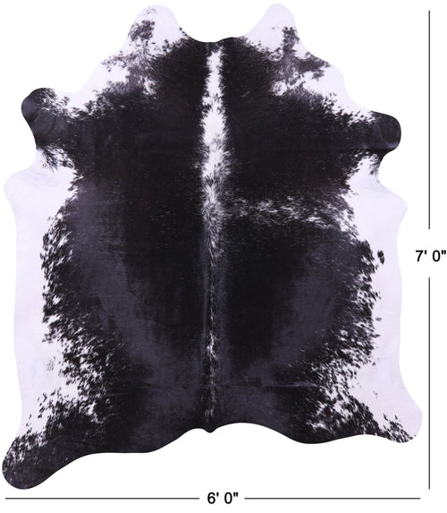 Black Salt & Pepper Natural Cowhide Rug - X-Large 7' 0