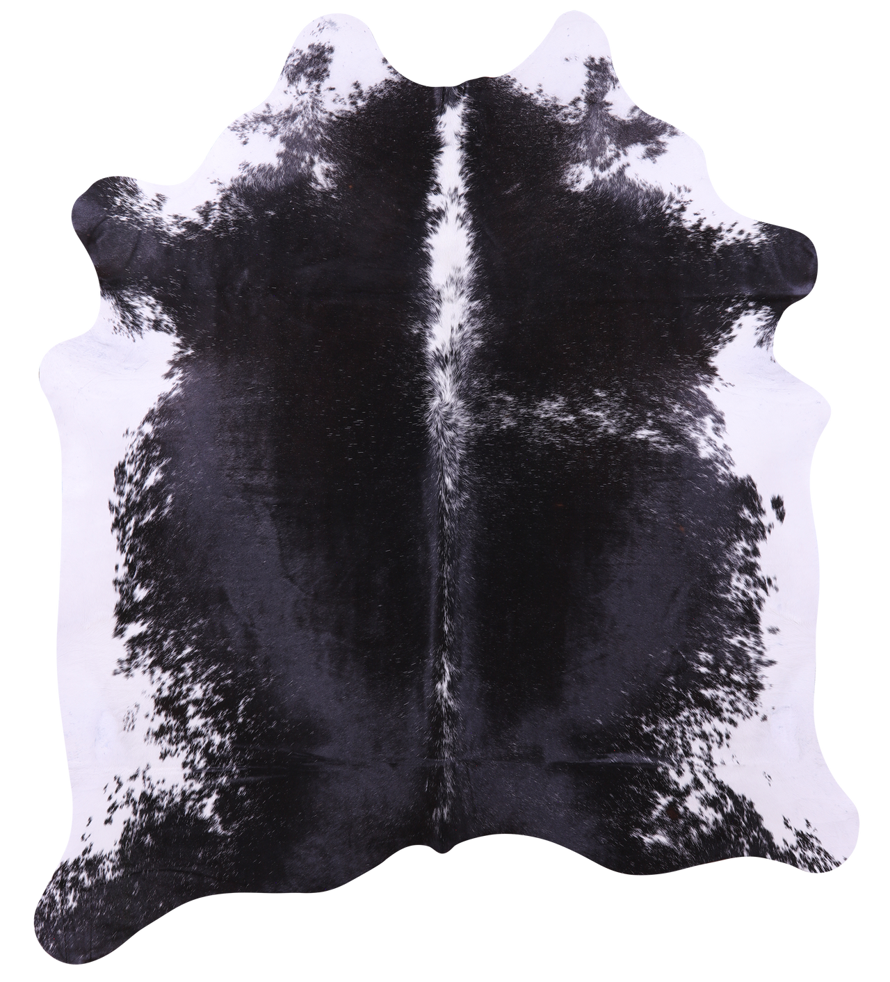 Black Salt & Pepper Natural Cowhide Rug - X-Large 7' 0"H x 6' 0"W