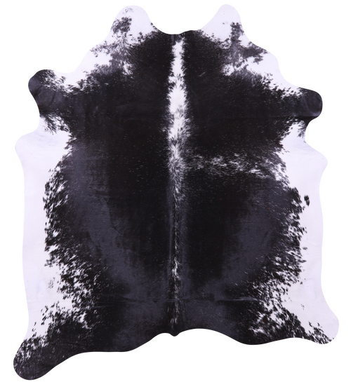 Black Salt & Pepper Natural Cowhide Rug - X-Large 7' 0