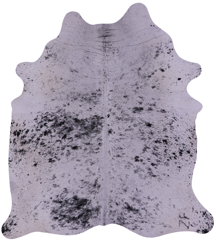 Black Salt & Pepper Natural Cowhide Rug - XX-Large 8' 0"H x 7' 3"W