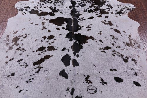 Brown Salt & Pepper Natural Cowhide Rug - X-Large 7' 5