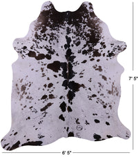 Thumbnail for Brown Salt & Pepper Natural Cowhide Rug - X-Large 7' 5