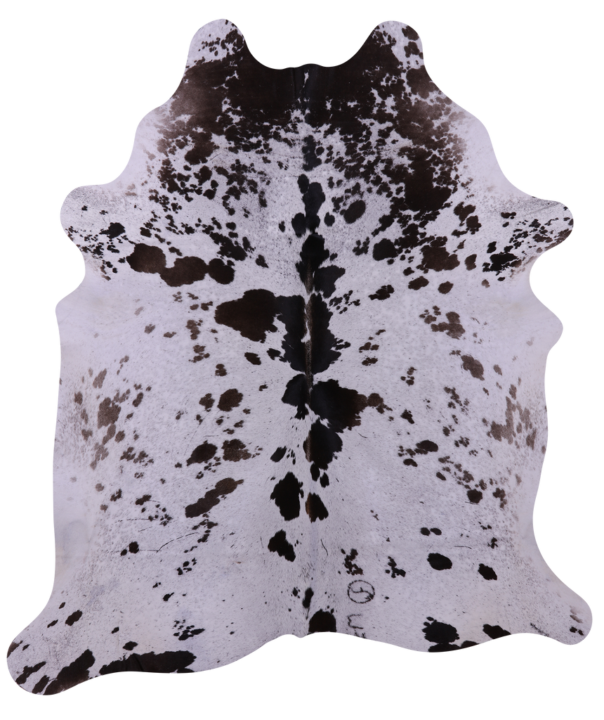 Brown Salt & Pepper Natural Cowhide Rug - X-Large 7' 5"H x 6' 5"W