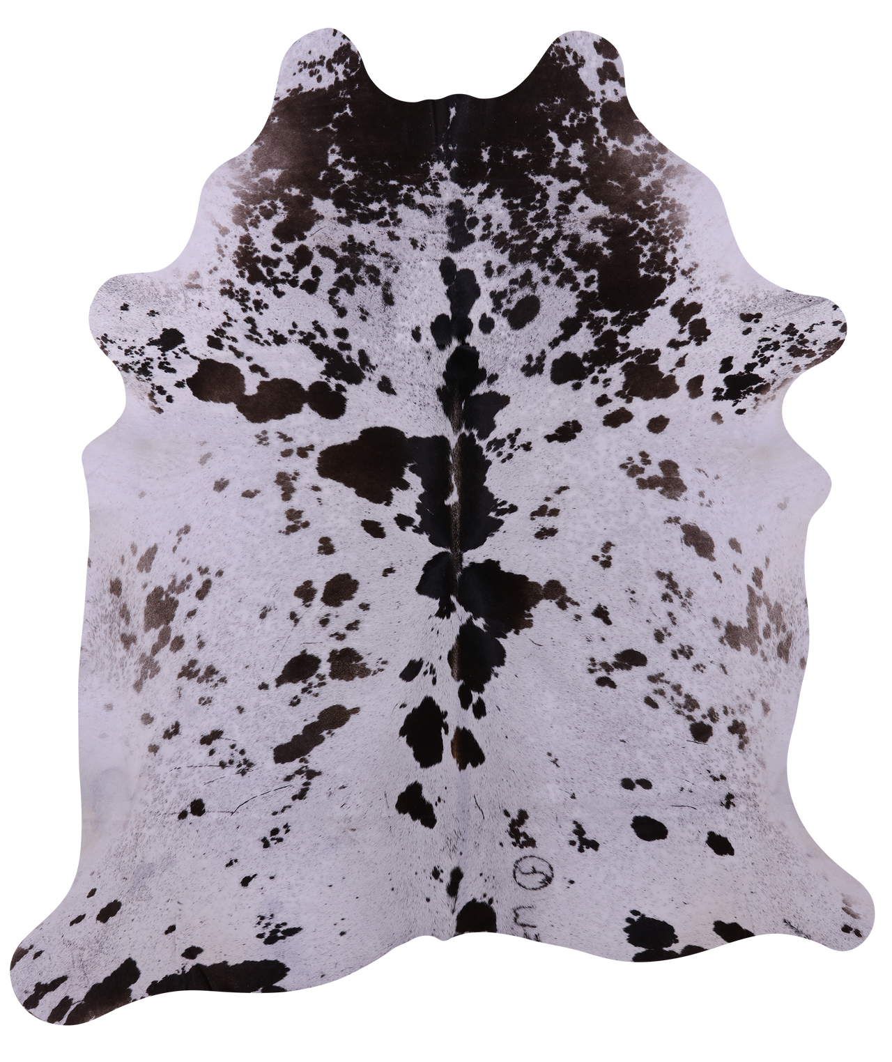 Brown Salt & Pepper Natural Cowhide Rug - X-Large 7' 5"H x 6' 5"W