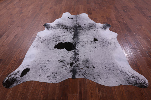 Black Salt & Pepper Natural Cowhide Rug - X-Large 7' 6