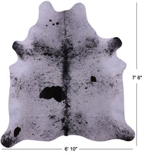 Thumbnail for Black Salt & Pepper Natural Cowhide Rug - X-Large 7' 6