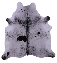 Thumbnail for Black Salt & Pepper Natural Cowhide Rug - X-Large 7' 6