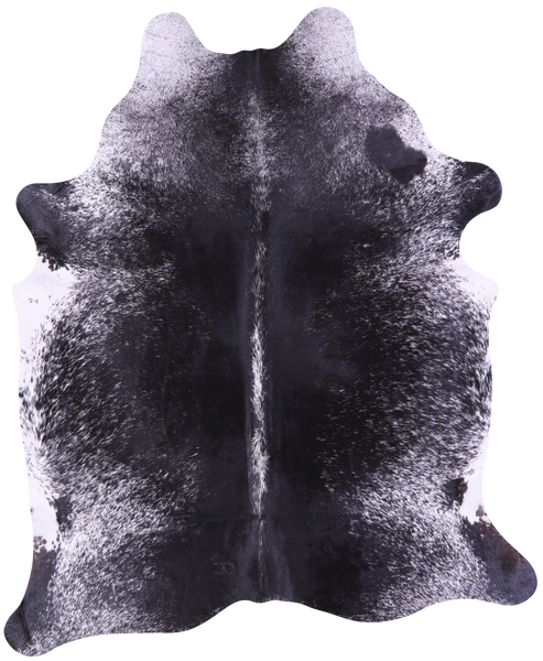Black Salt & Pepper Natural Cowhide Rug - XX-Large 8' 0"H x 6' 8"W