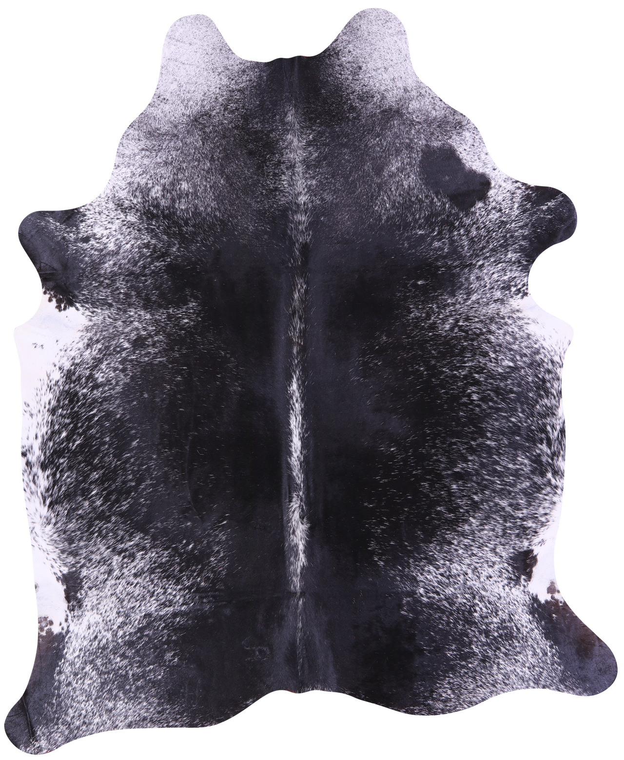 Black Salt & Pepper Natural Cowhide Rug - XX-Large 8' 0"H x 6' 8"W