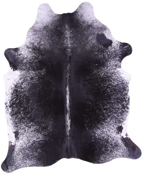 Black Salt & Pepper Natural Cowhide Rug - XX-Large 8' 0