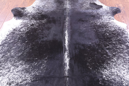 Black Salt & Pepper Natural Cowhide Rug - XX-Large 8' 0