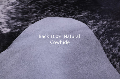 Black Salt & Pepper Natural Cowhide Rug - XX-Large 8' 0